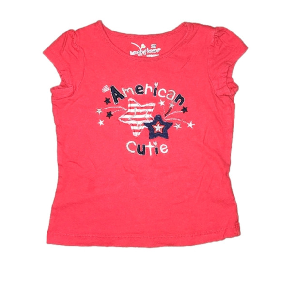 JUMPING BEANS Red "American Cutie" Short Sleeve Tee - Picture 1 of 3